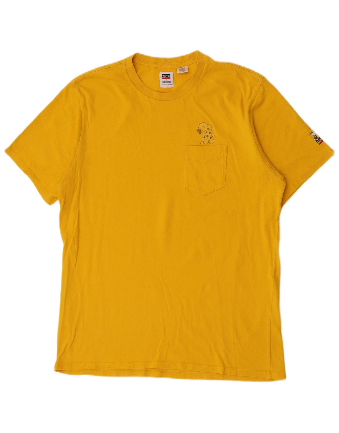 Camiseta masculina Levi's Peanuts Top Amarelo Médio