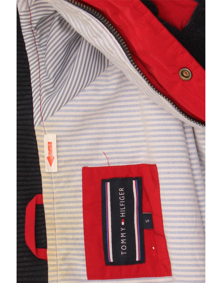 Jaqueta bomber masculina Tommy Hilfiger gráfica Reino Unido 36 pequeno bloco vermelho