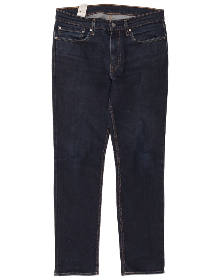 Levi's Masculino 511 Slim Jeans W34 L34 Azul Marinho Algodão