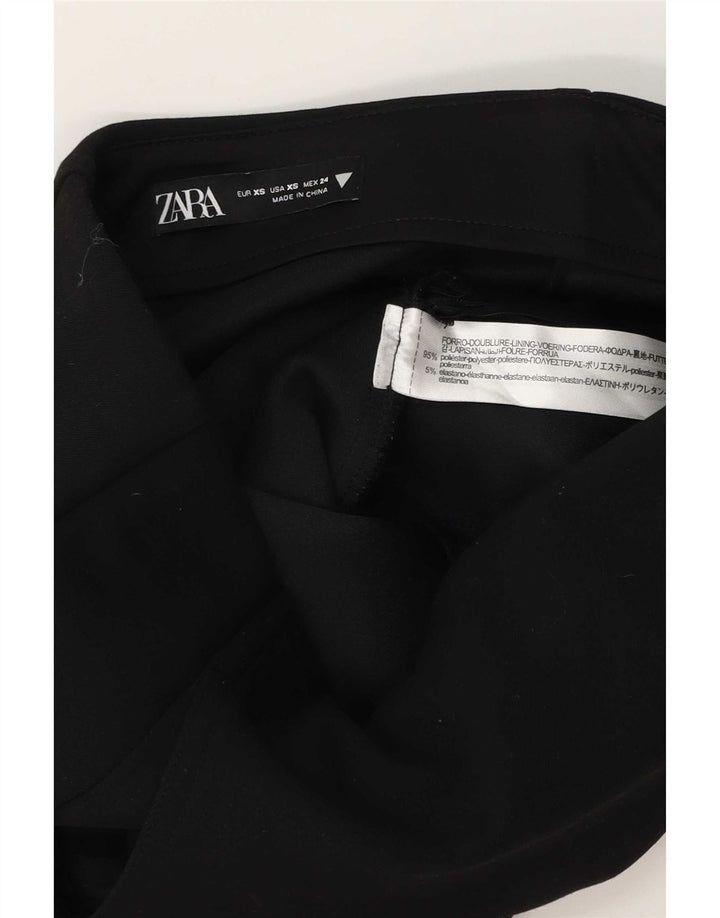 Mini saia feminina Zara XS W24 poliéster preto