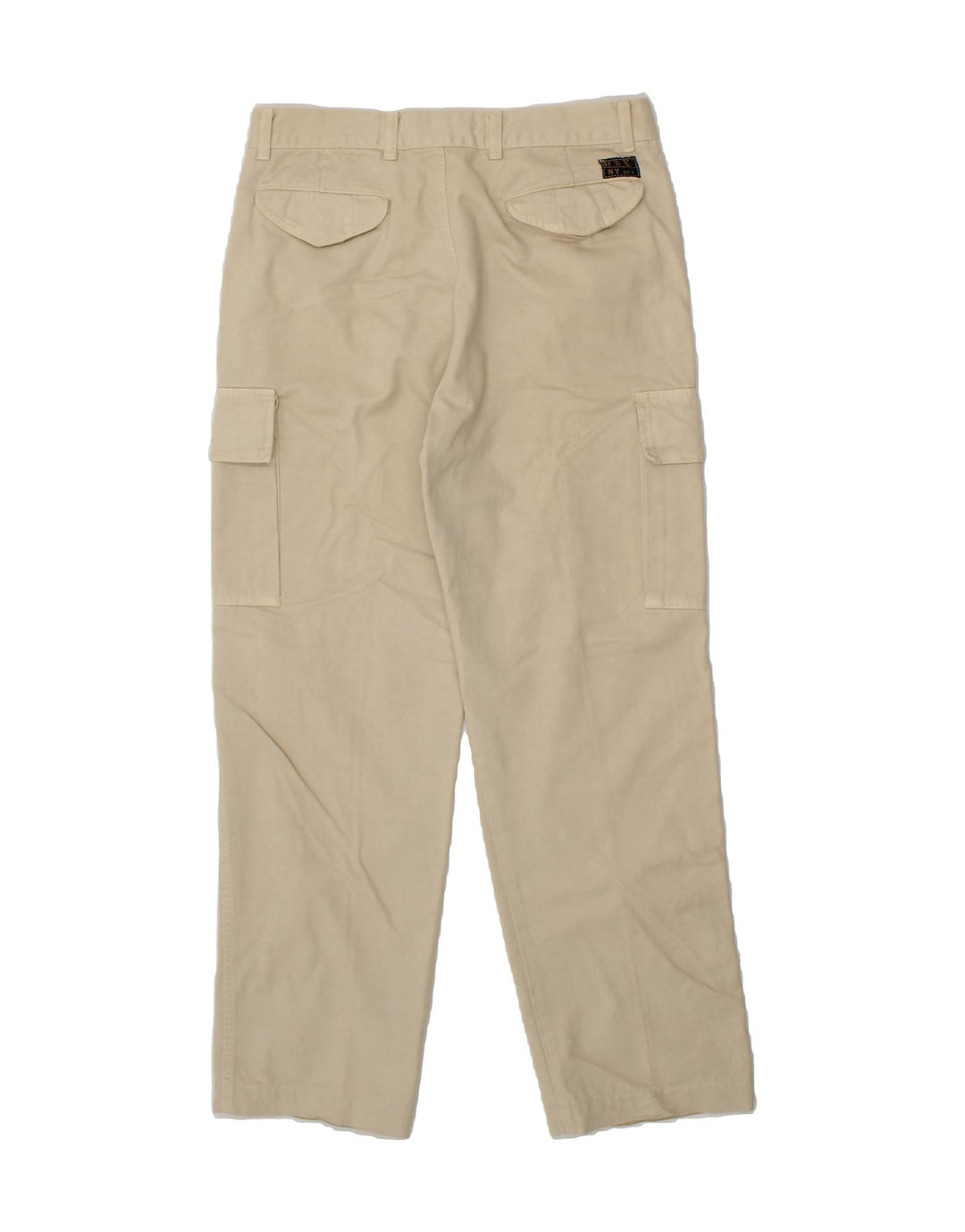 VINTAGE Mens Straight Cargo Trousers W33 L29 Off White Cotton Vintage Vintage and Second-Hand Vintage from Messina Hembry 
