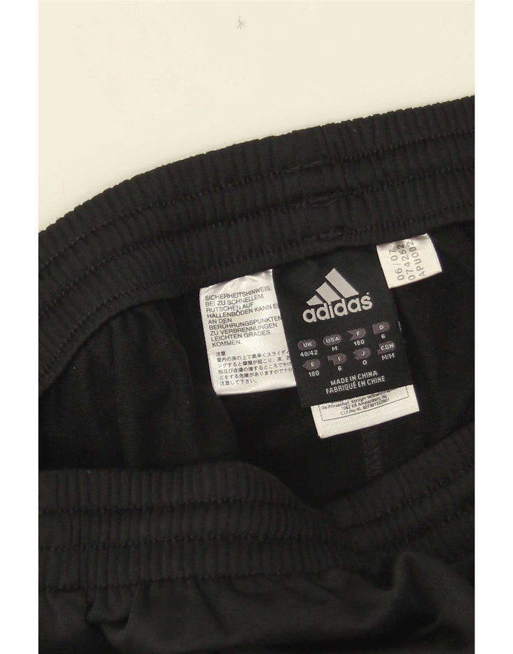 Calça de treino masculina Adidas UK 40/42 médio preto colorblock poliéster
