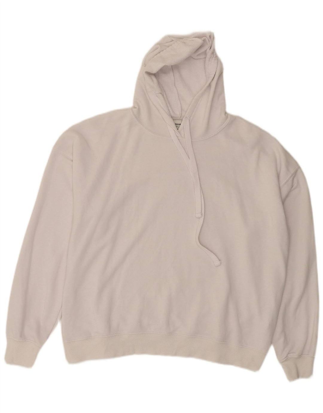 Jumper com capuz masculino PULL & BEAR XL poliéster branco
