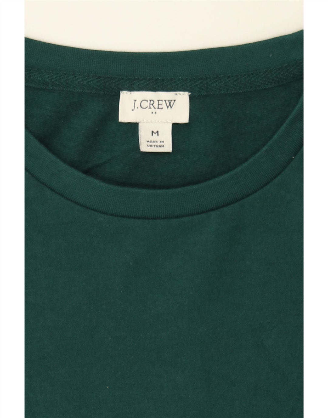 J. CREW Womens Sweatshirt Jumper UK 14 Medium Green Cotton Vintage J. Crew and Second-Hand J. Crew from Messina Hembry 