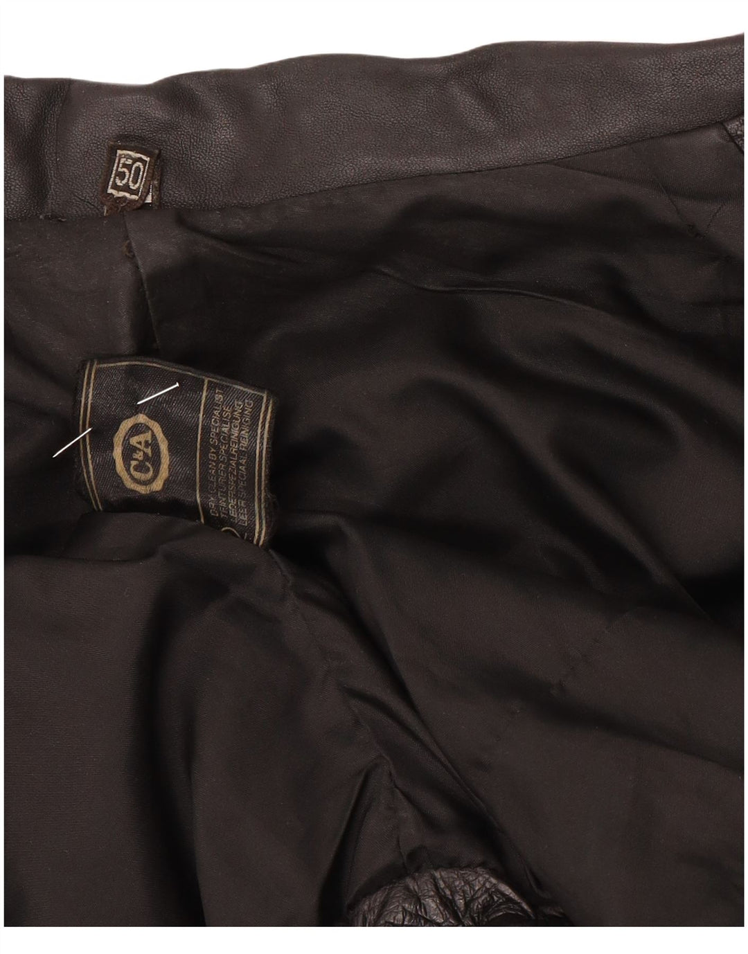 Jaqueta masculina de couro C&A folgada EU 50 grande couro preto