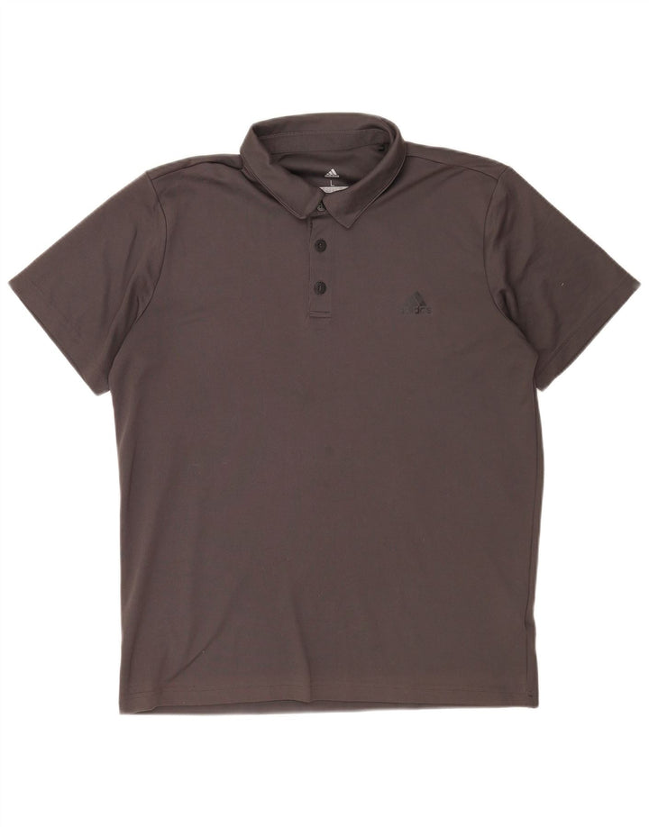 Camisa polo masculina ADIDAS Climalite grande cinza poliéster