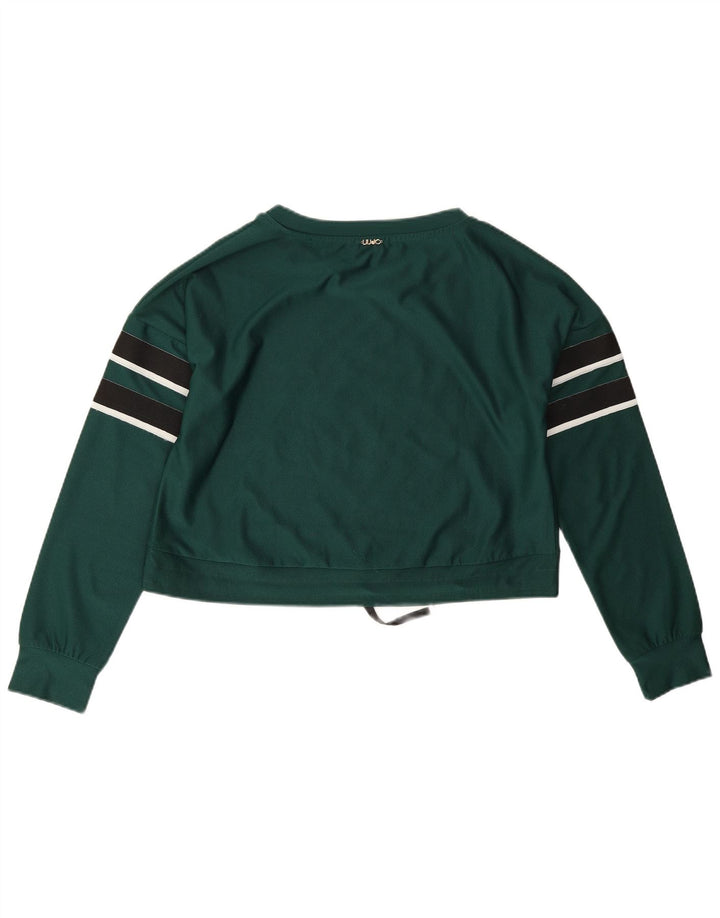 Liu Jo moletom feminino oversized gráfico Reino Unido 10 pequeno verde