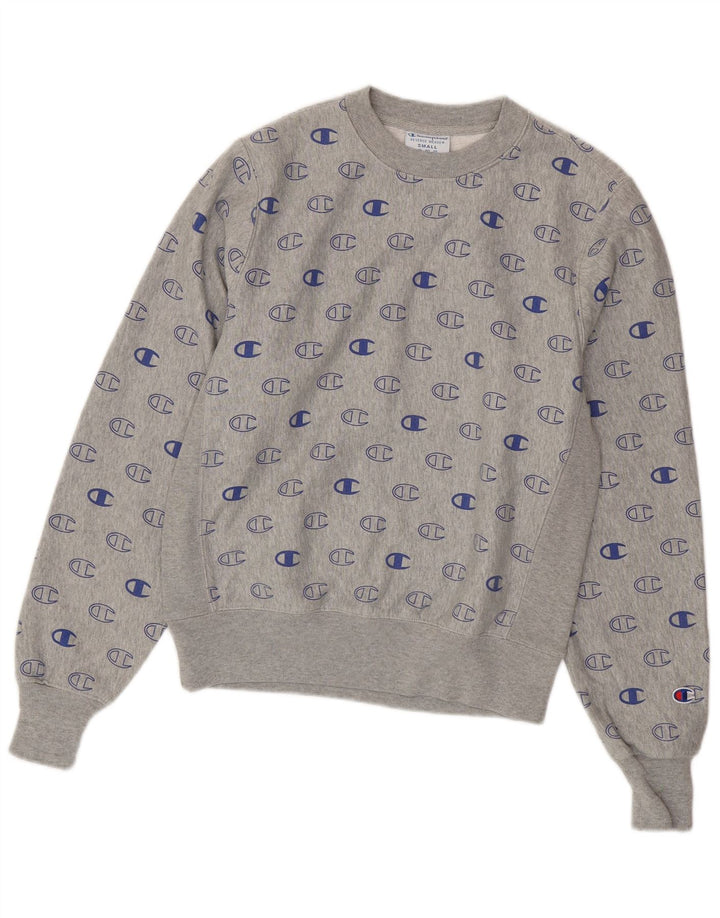 CHAMPION Suéter feminino oversized com tecelagem reversa Reino Unido 10 pequeno cinza