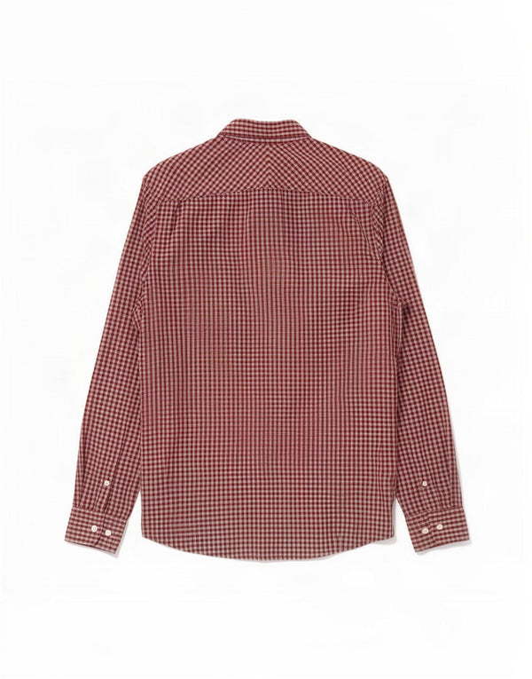 Camisa masculina Penguin Heritage Slim Fit grande algodão vermelho guingão