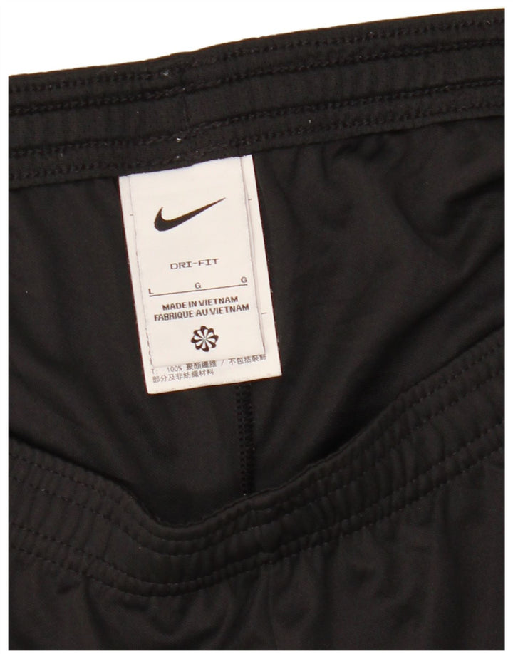 Shorts esportivos femininos Nike UK 16 grande preto colorblock poliéster