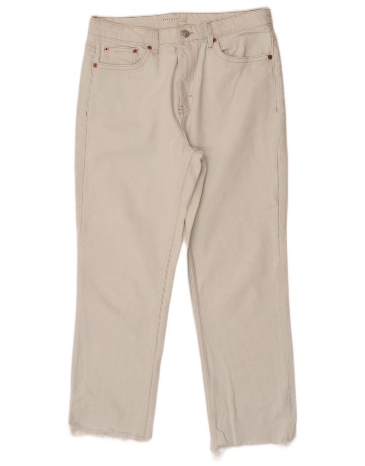 Calça jeans reta feminina TOPSHOP W30 L25 branca