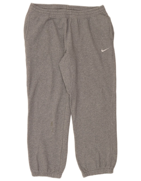Calça de treino masculina Nike Joggers 2XL cinza manchado de algodão