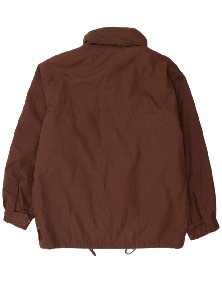 Jaqueta utilitária masculina FILA Magic Line com capuz IT 50 grande poliéster marrom