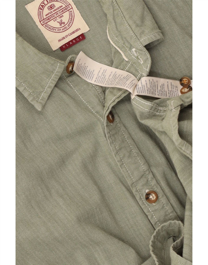 Camisa masculina FAT FACE XL algodão verde