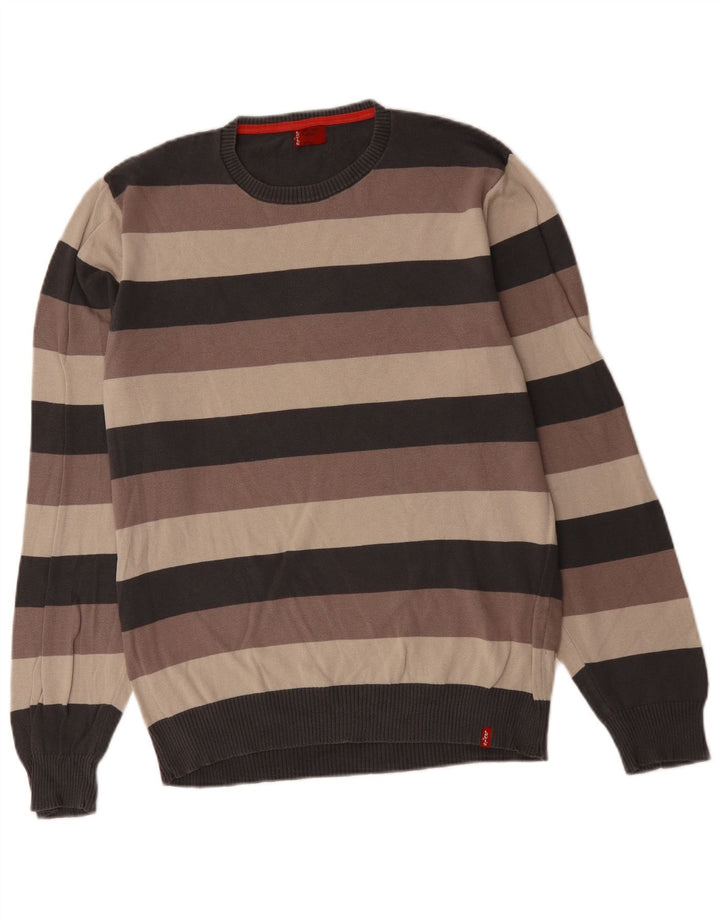 Suéter masculino LEVI'S com gola redonda, grande algodão listrado multicolorido
