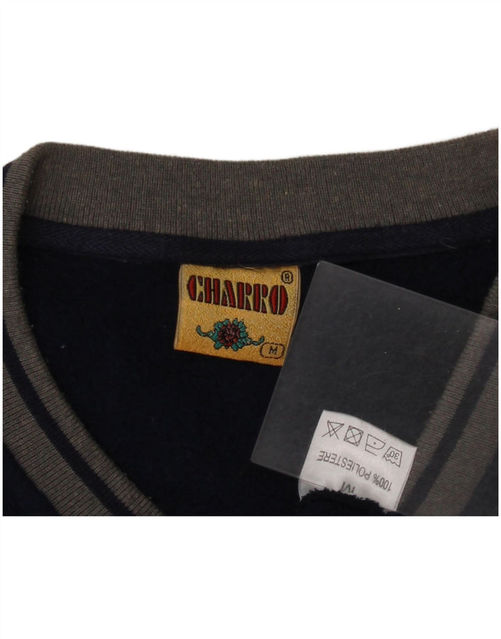 CHARRO Mens Fleece Jumper Médio Azul Marinho Poliéster