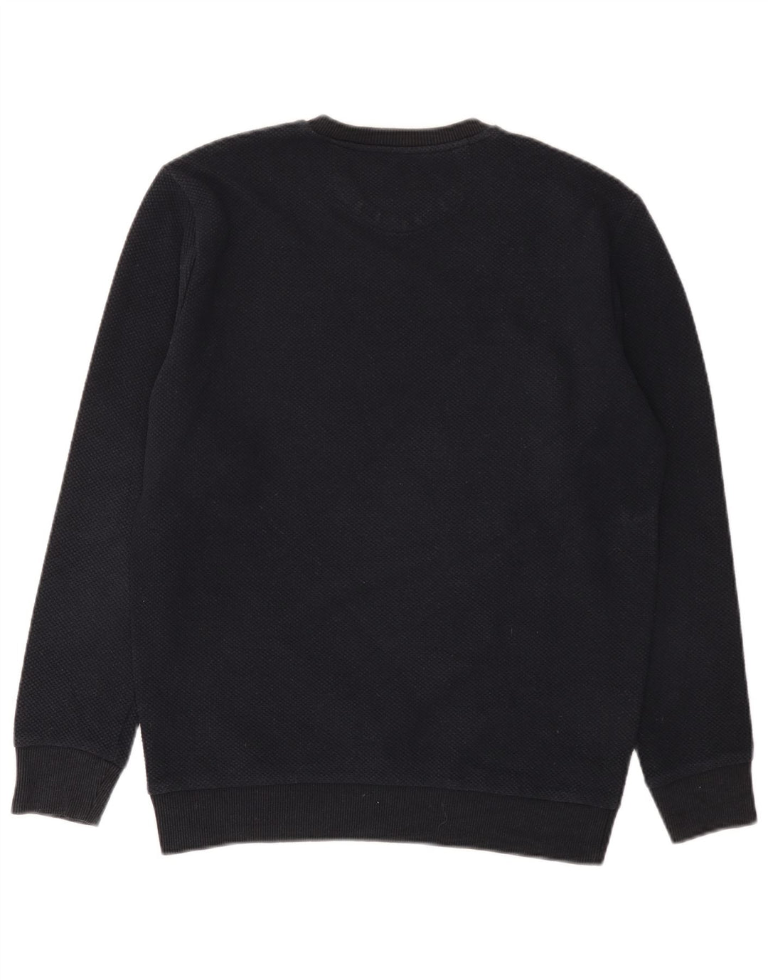 Zara Suéter masculino com gola redonda, poliéster azul marinho médio