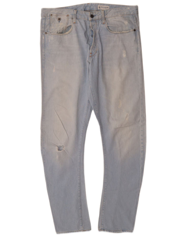 Calça jeans masculina G-Star desgastada Banana Slim W35 L36 algodão azul
