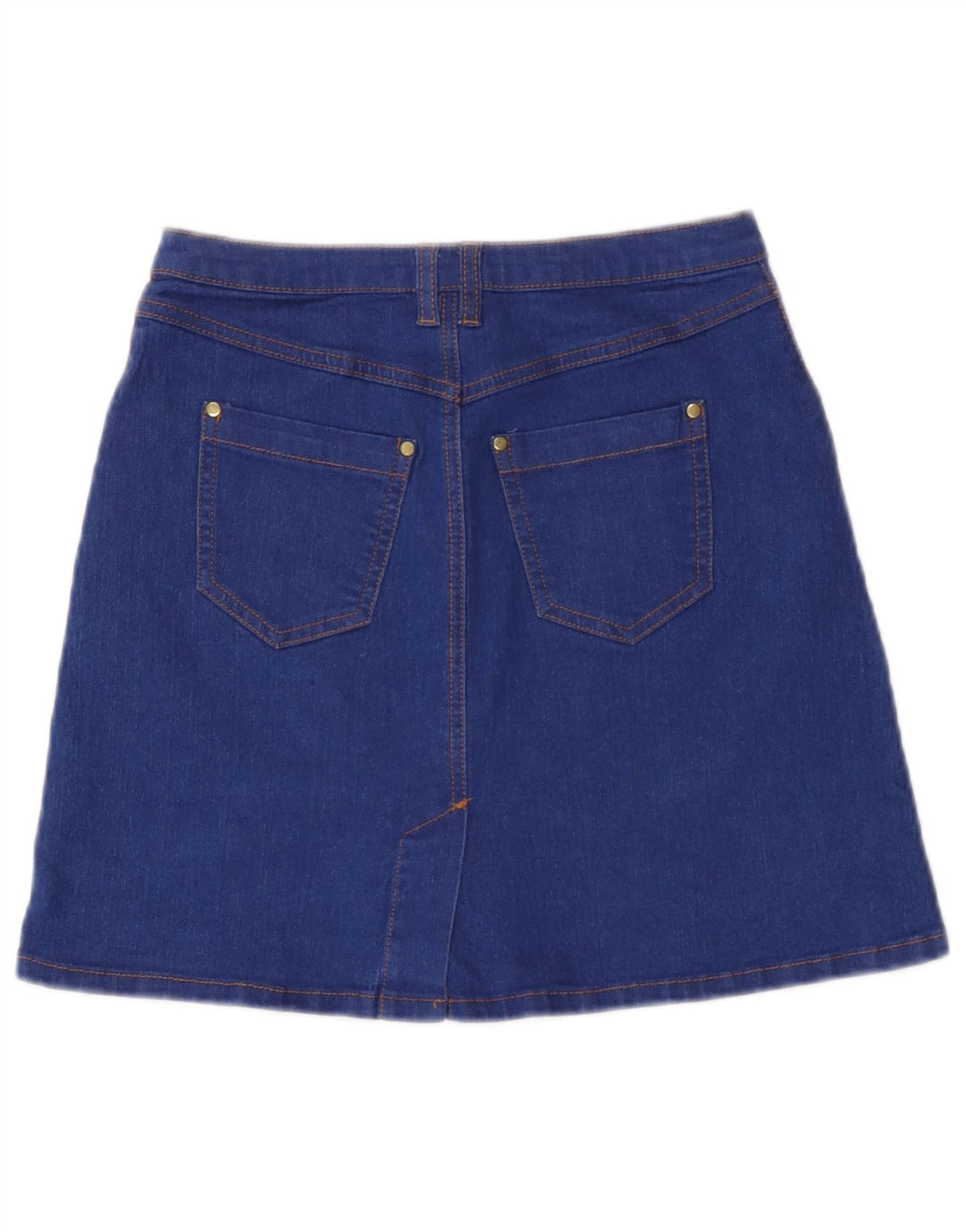 Mini saia jeans feminina Topshop Reino Unido 8 pequena W26 azul poliéster
