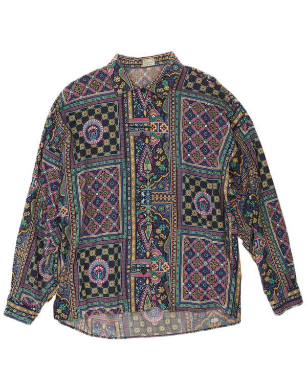 Camisa oversized feminina BENETTON IT 44 patchwork médio multicolorido