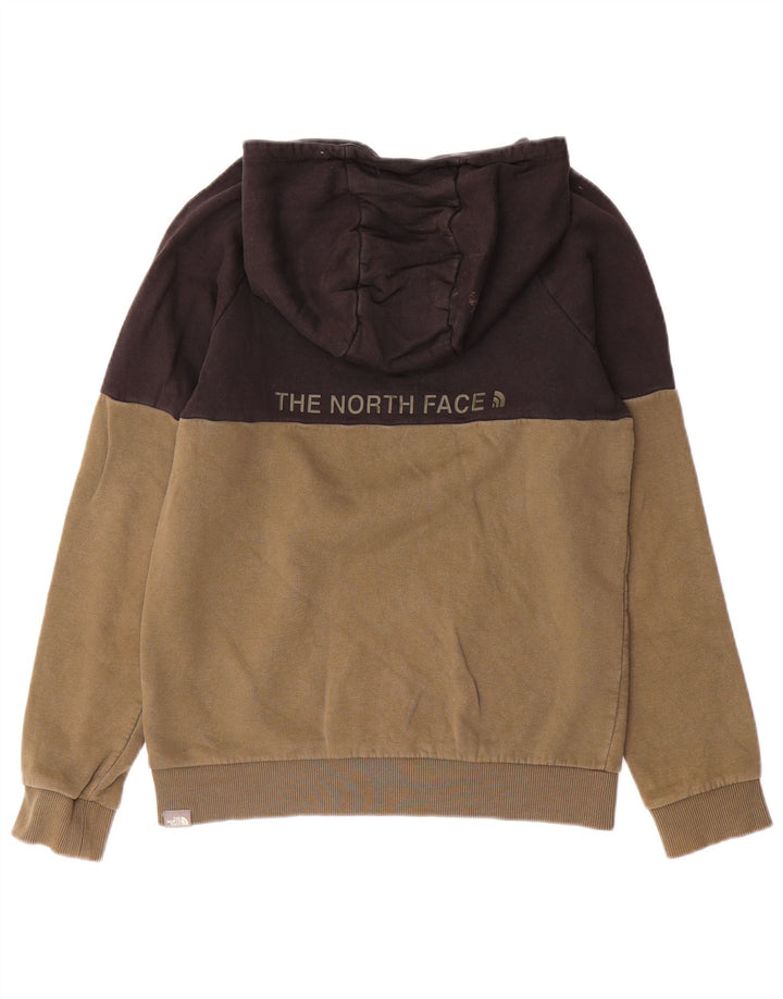 Jumper com capuz gráfico THE NORTH FACE Boys 14-15 anos XL cáqui Colourblock