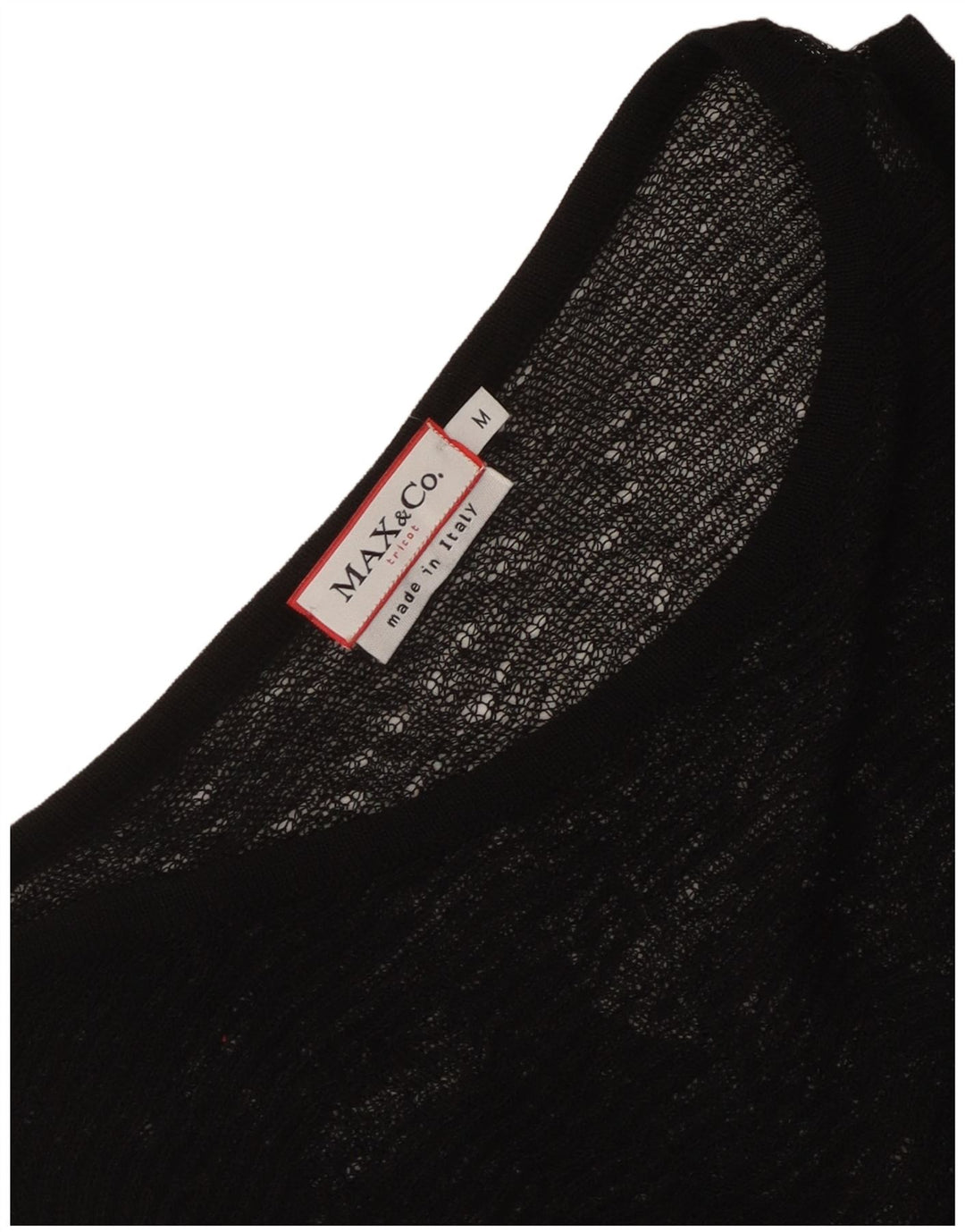 Colete feminino transparente Max & Co. Top UK 12 médio preto