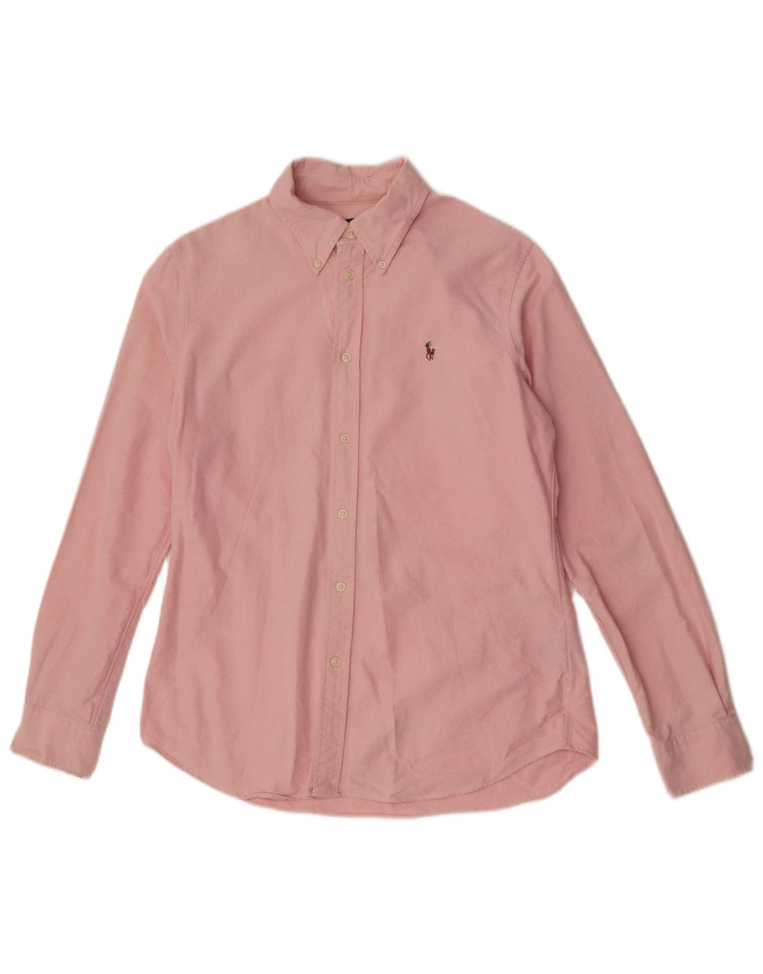 Camisa masculina Ralph Lauren de ajuste personalizado grande algodão rosa