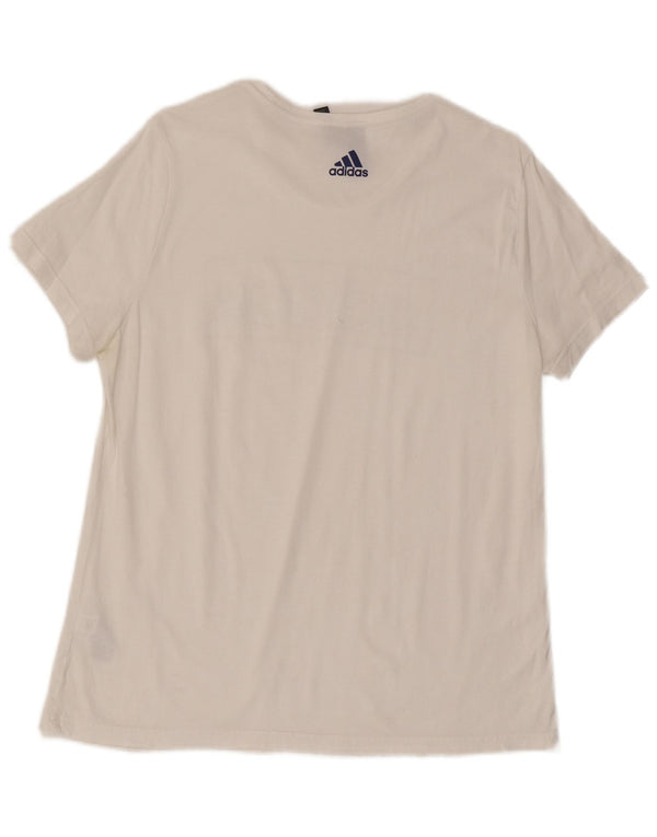 Adidas Camiseta Feminina Graphic Top UK 20/22 XL Algodão Branco