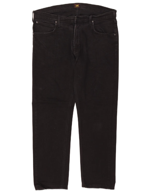 Lee Mens Daren Zip Fly Straight Jeans W36 L28 Algodão Preto