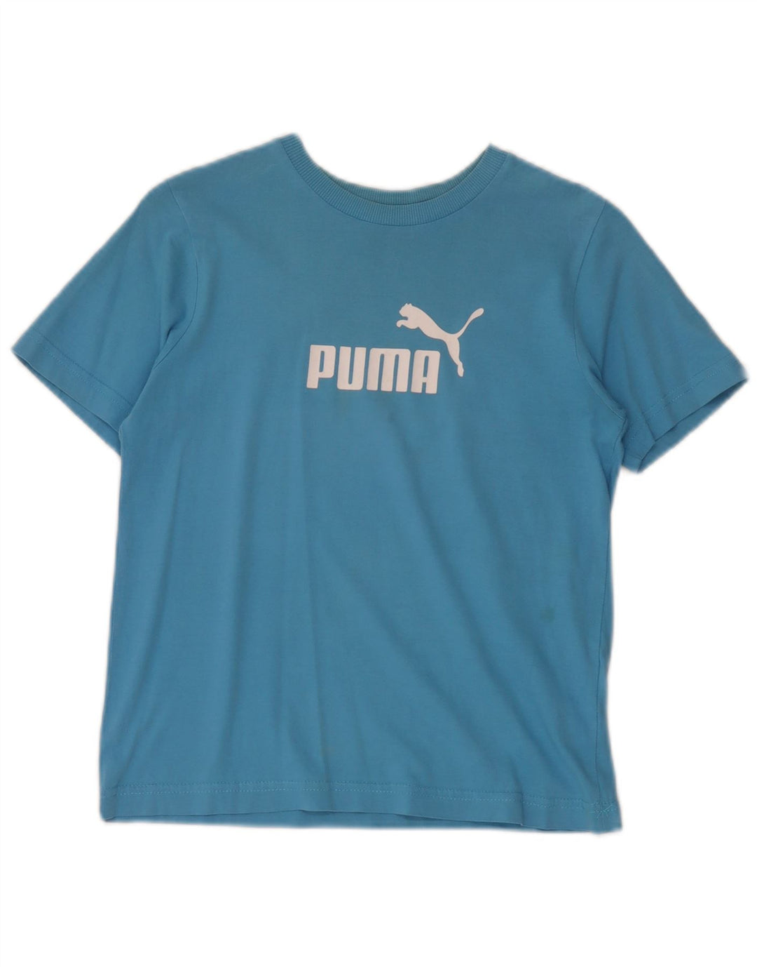 Puma Camiseta Feminina Graphic Top UK 12 Algodão Azul Médio