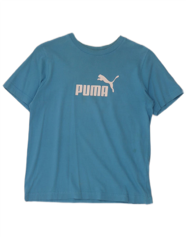 Puma Camiseta Feminina Graphic Top UK 12 Algodão Azul Médio