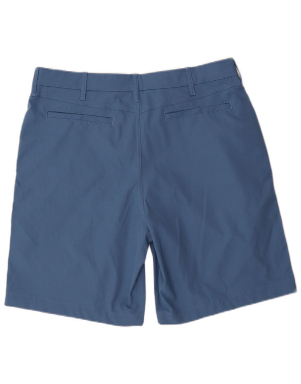 LANDS END Mens Chino Shorts W34 Grande Poliéster Azul