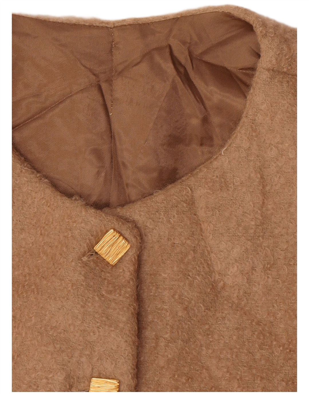 Jaqueta Blazer Feminina Vintage com 5 Botões Reino Unido 14 Bege Médio