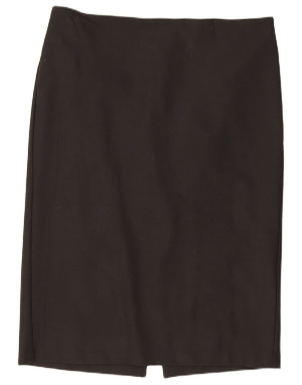 Saia lápis feminina Benetton IT 46 grande W32 poliéster preto