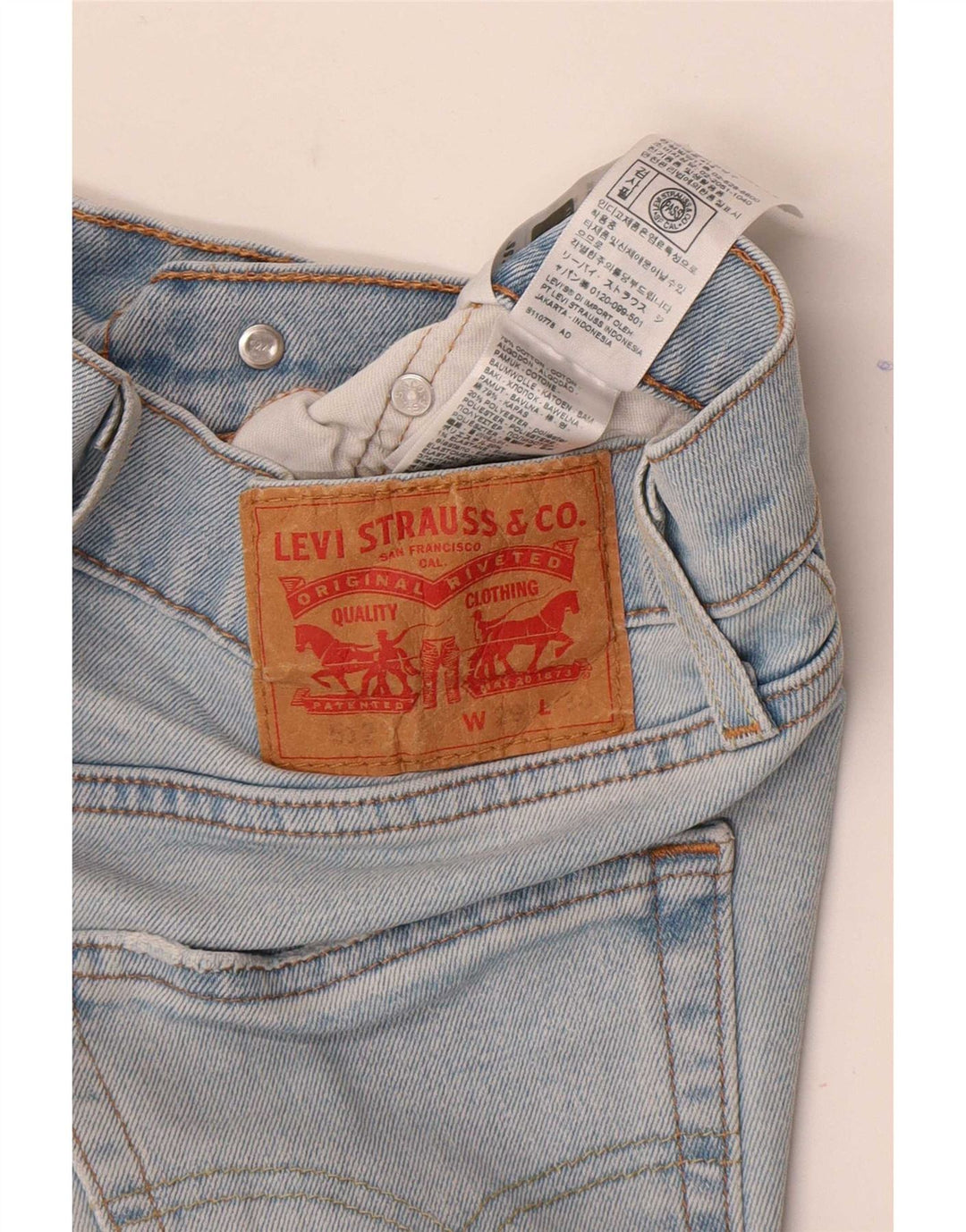 Levi's Masculino 502 Tapered Jeans W29 L30 Azul Algodão