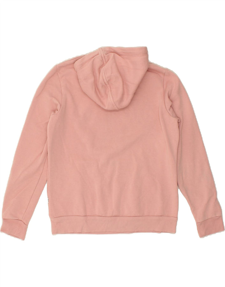 PUMA Womens Graphic Hoodie Jumper UK 14 Medium Pink Cotton Vintage Puma and Second-Hand Puma from Messina Hembry 