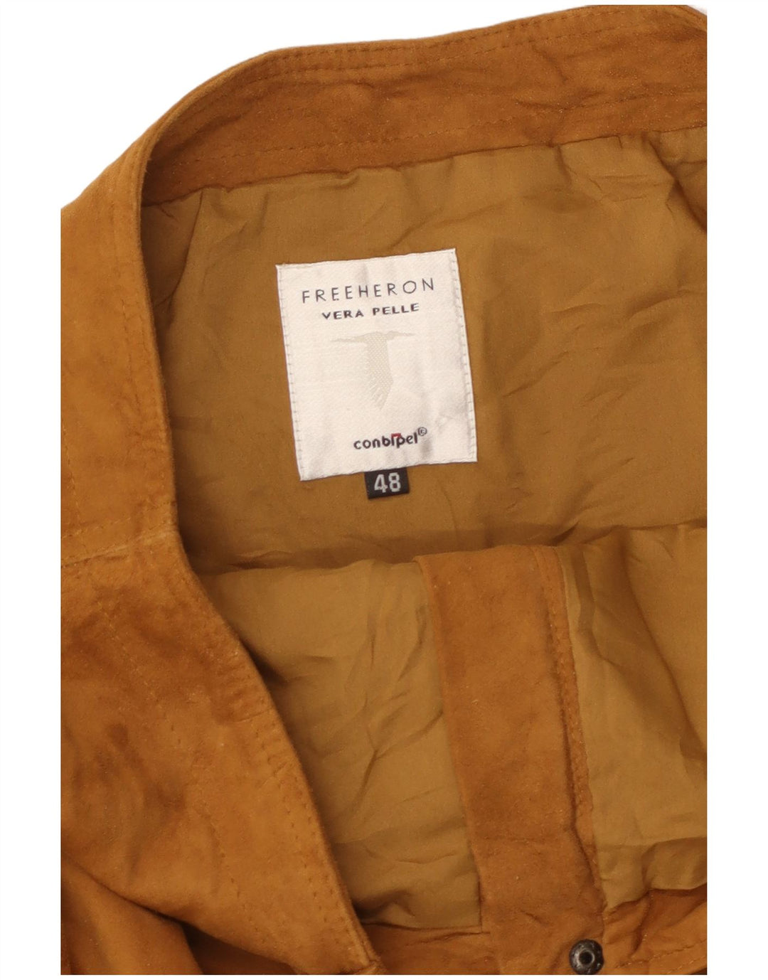 Saia feminina Conbipel cintura alta linha A IT 48 XL W32 couro marrom