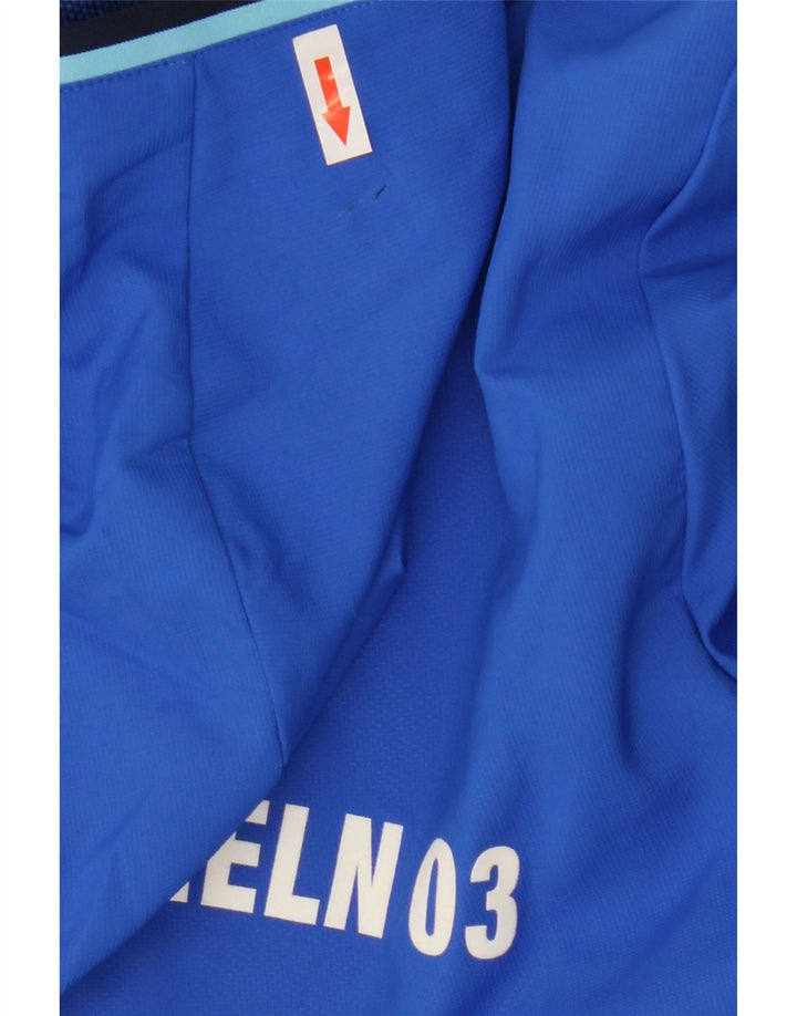 Adidas Mens Graphic Hooded Tracksuit Top Jaqueta Azul Médio Poliéster