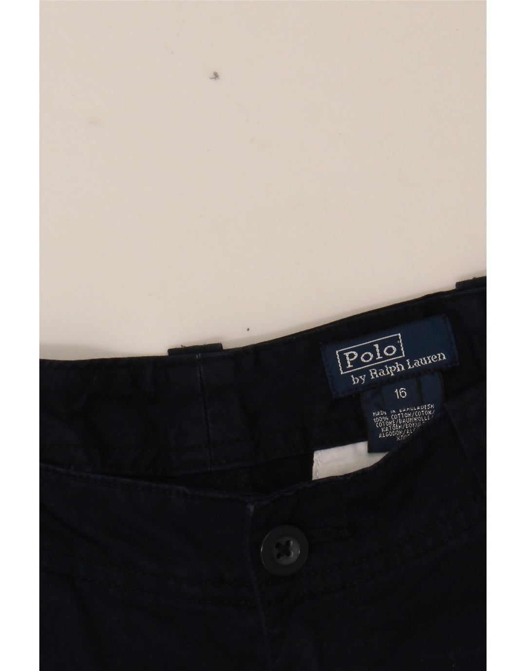 POLO RALPH LAUREN Boys Chino Trousers 15-16 Years W28 L29 Navy Blue Vintage Polo Ralph Lauren and Second-Hand Polo Ralph Lauren from Messina Hembry 