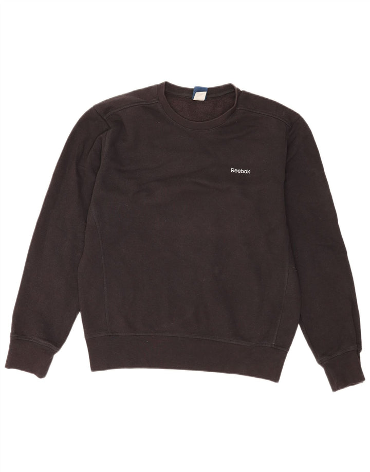 REEBOK moletom masculino jumper médio algodão preto