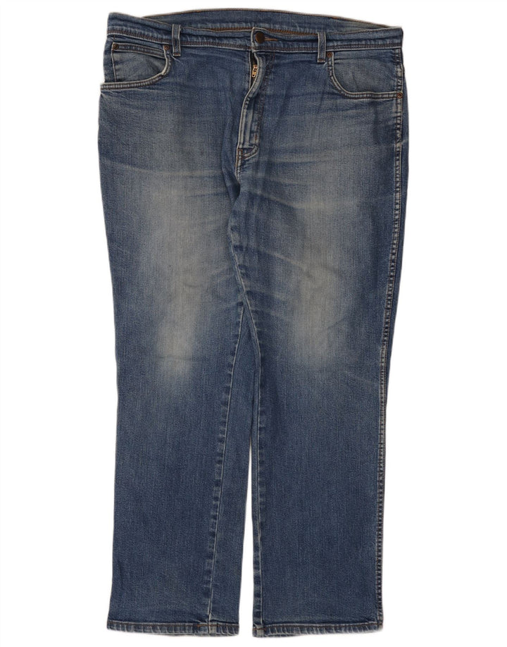 Wrangler masculino regular fit jeans reto W38 L30 algodão azul