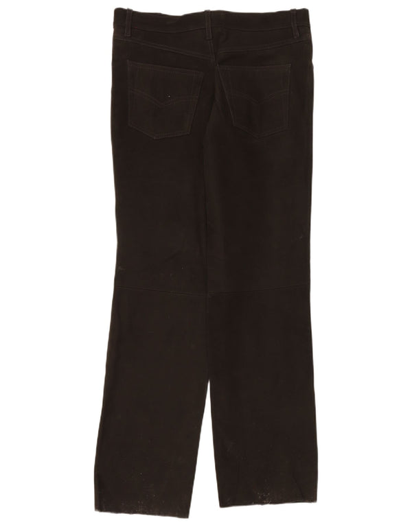 Calça masculina de couro reta Henson&Henson W32 L33 marrom