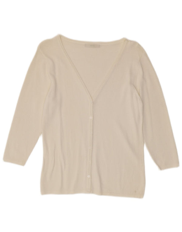 Suéter cardigã feminino Marks & Spencer UK 10 pequeno off white