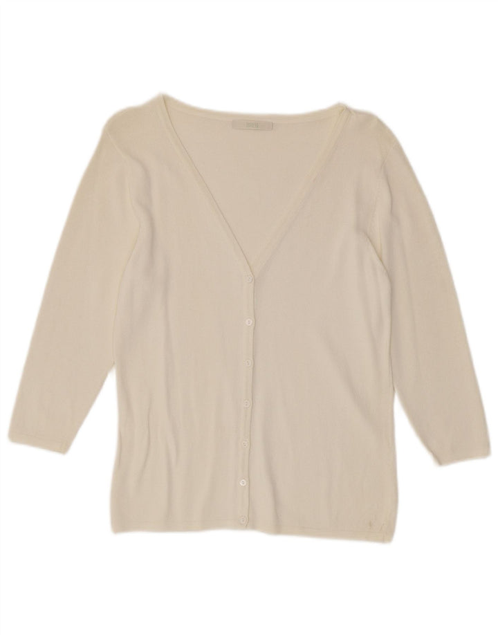 Suéter cardigã feminino Marks & Spencer UK 10 pequeno off white