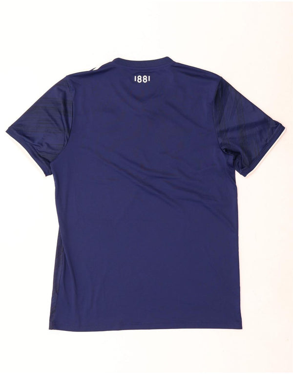 Camiseta masculina Adidas Aeroready Top grande poliéster azul marinho