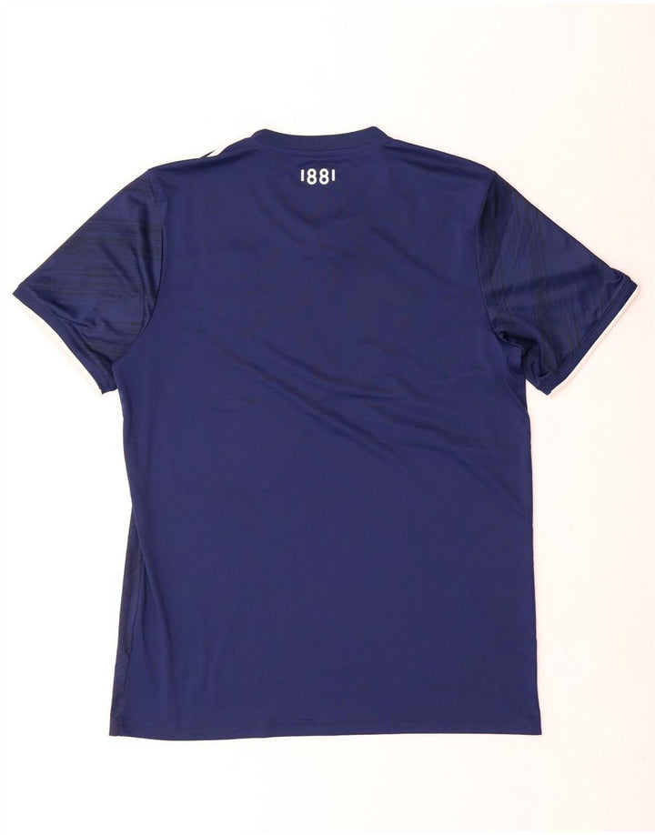 Camiseta masculina Adidas Aeroready Top grande poliéster azul marinho
