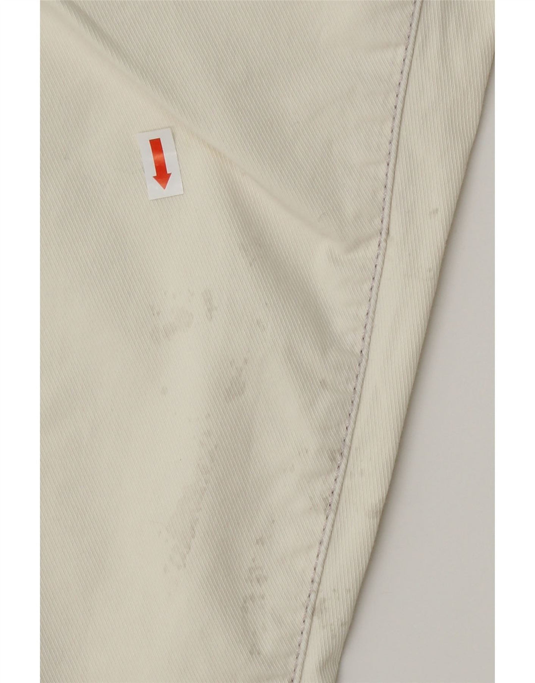 TRUSSARDI Womens Straight Casual Trousers W30 L28 Off White Cotton Vintage Trussardi and Second-Hand Trussardi from Messina Hembry 
