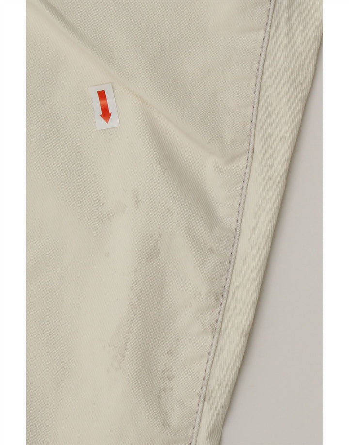 TRUSSARDI Womens Straight Casual Trousers W30 L28 Off White Cotton Vintage Trussardi and Second-Hand Trussardi from Messina Hembry 