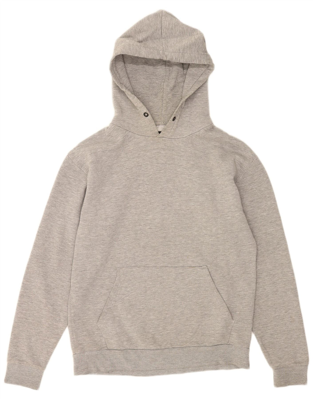 Moletom com capuz masculino Zara, algodão manchado cinza médio