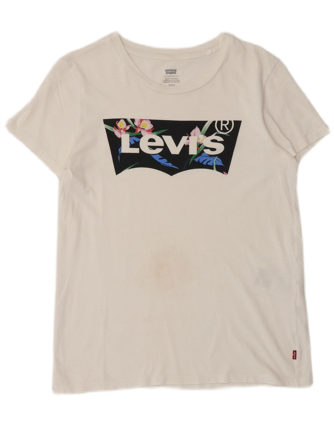 Camiseta gráfica masculina LEVI'S top pequeno algodão branco